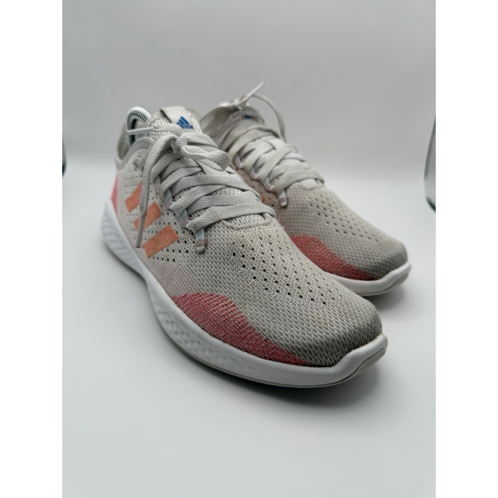 Adidas Women's Fluidflow 2.0 Running Shoes Sneakers Grey Pink Orange Size 8